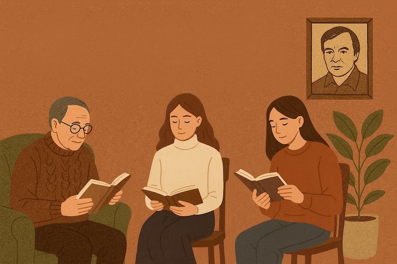 Во время «Медленных чтений» участники вслух читают произведения Валентина Распутина и обсуждают прочитанное. Фото: vk.ru/museum.irkutsk